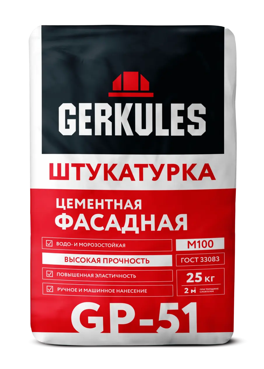 Штукатурка Цементная Фасадная, 25 кг