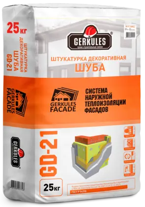 Штукатурка декоративная Шуба (фр. 0,5 мм), 25 кг