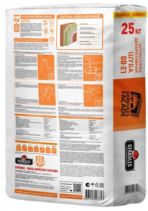 Штукатурка декоративная Шуба (фр. 3,0 мм), 25 кг