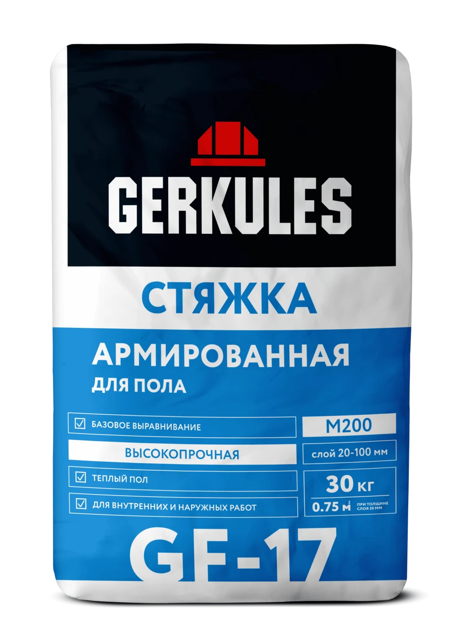 Стяжка армированная для пола, 30 кг
